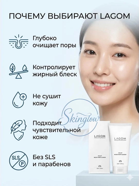 Пенка для умывания лица, для всех типов кожи, LAGOM
