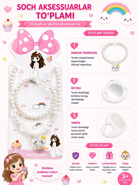 Qizlar uchun kamplekt detski - 