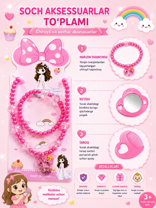 Qizlar uchun kamplekt detski - 
