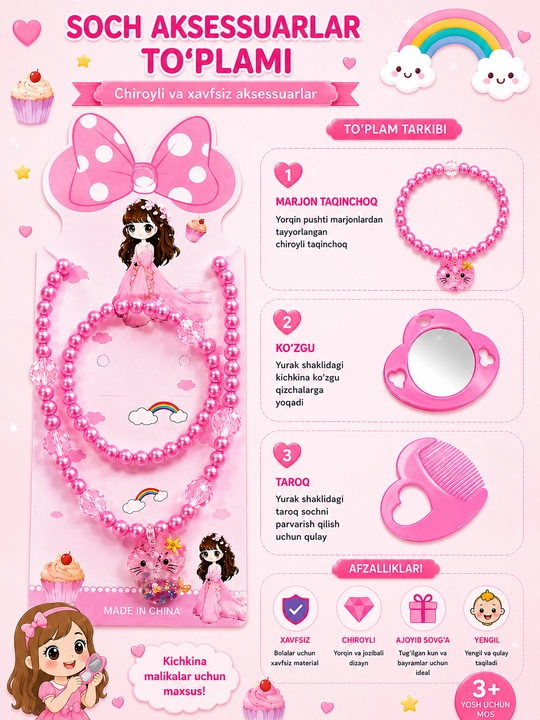 Qizlar uchun kamplekt detski - 