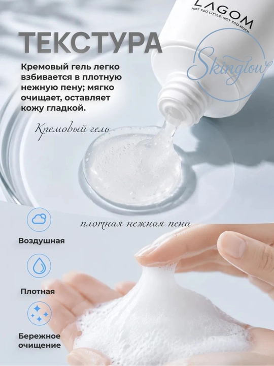 Пенка для умывания лица, для всех типов кожи, LAGOM