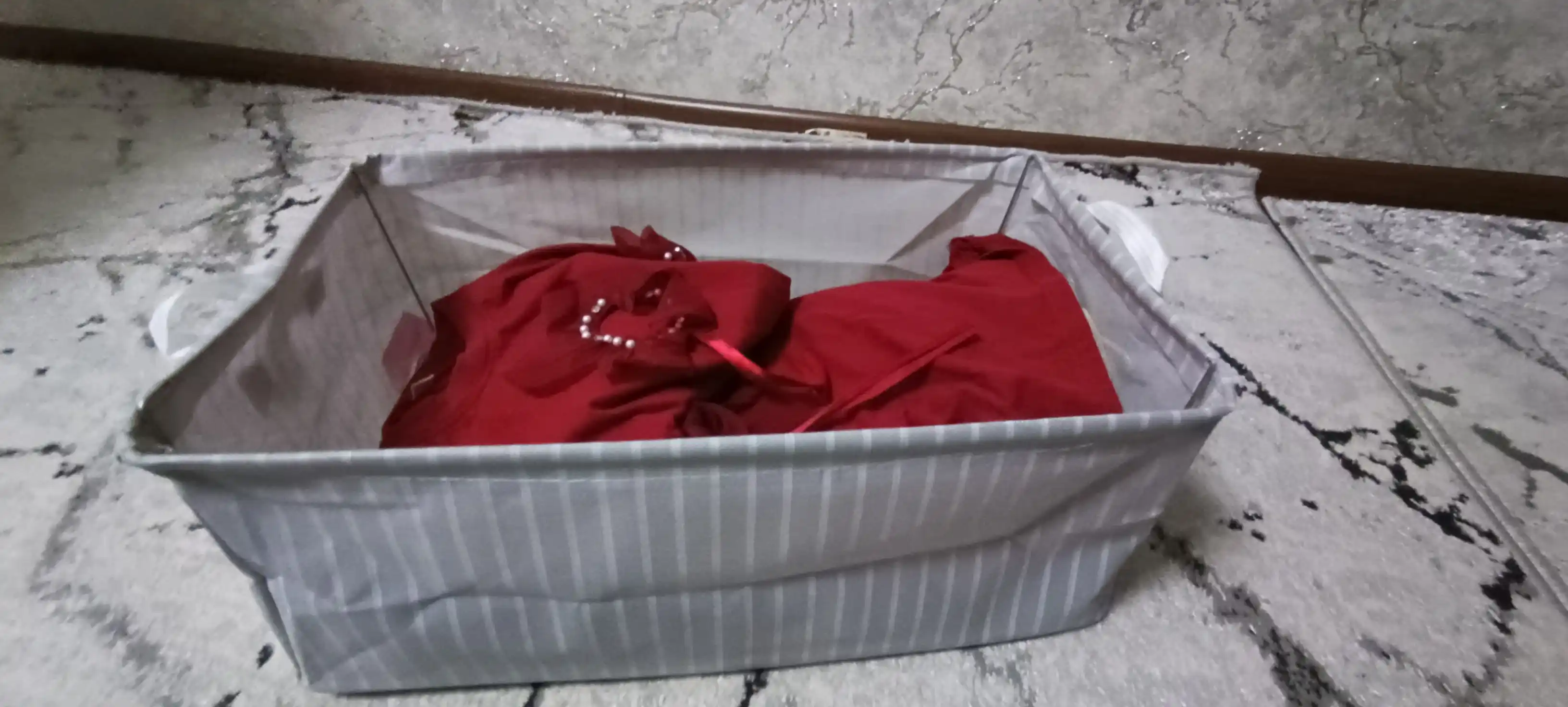 Органайзер для хранения одежды, складной кофр с крышкой и окошком, коробка в шкаф