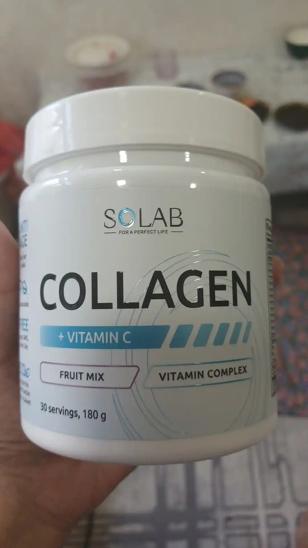 Kollagen + C vitamini, SOLAB, Mevali miks ta’mi, 180 g, 30 porsiya