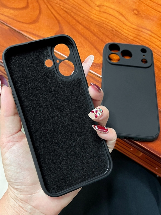 Матовый силиконовый чехол с микрофиброй для iPhone X, 11, 12, 13, 14, 15, 16 Pro, Pro Max