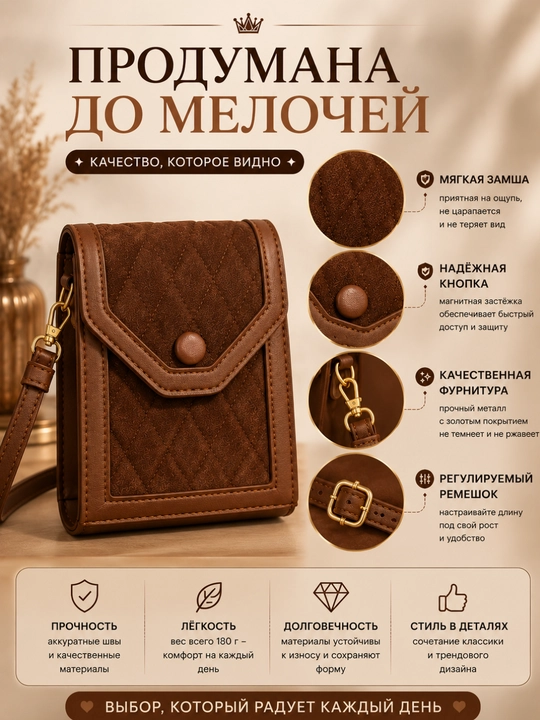 Женская мини сумка через плечо