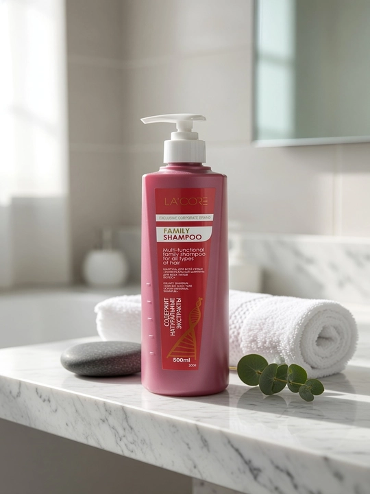 LA'CORE Family Shampoo — универсальный питательный шампунь для всей семьи (500 мл) - 