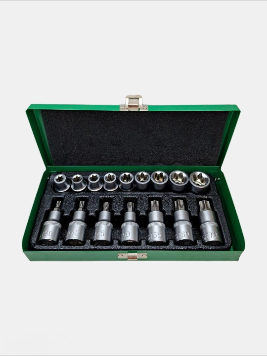 E10-24, torx T30-70 kallaklar to‘plami, 1/2 o‘lchamli