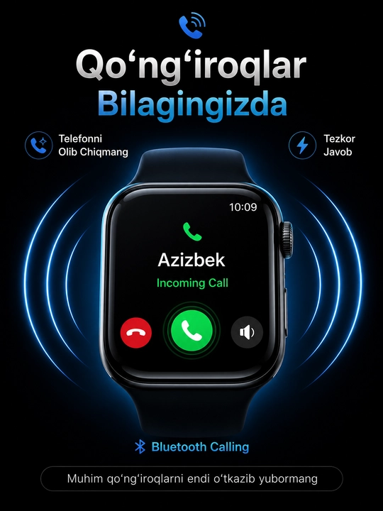 Смарт Часы Series 12 AMOLED, Bluetooth Звонки, Android iPhone Smart Watch