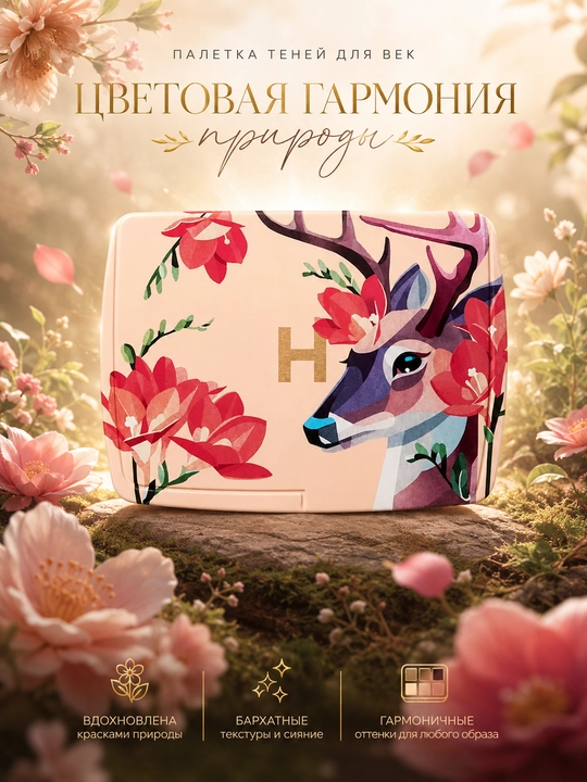 Hourglass Ambient Lighting Edit Deer — палетка с пудрами, румянами и бронзером - 