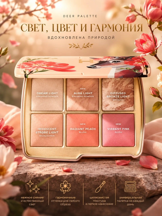 Hourglass Ambient Lighting Edit Deer — палетка с пудрами, румянами и бронзером