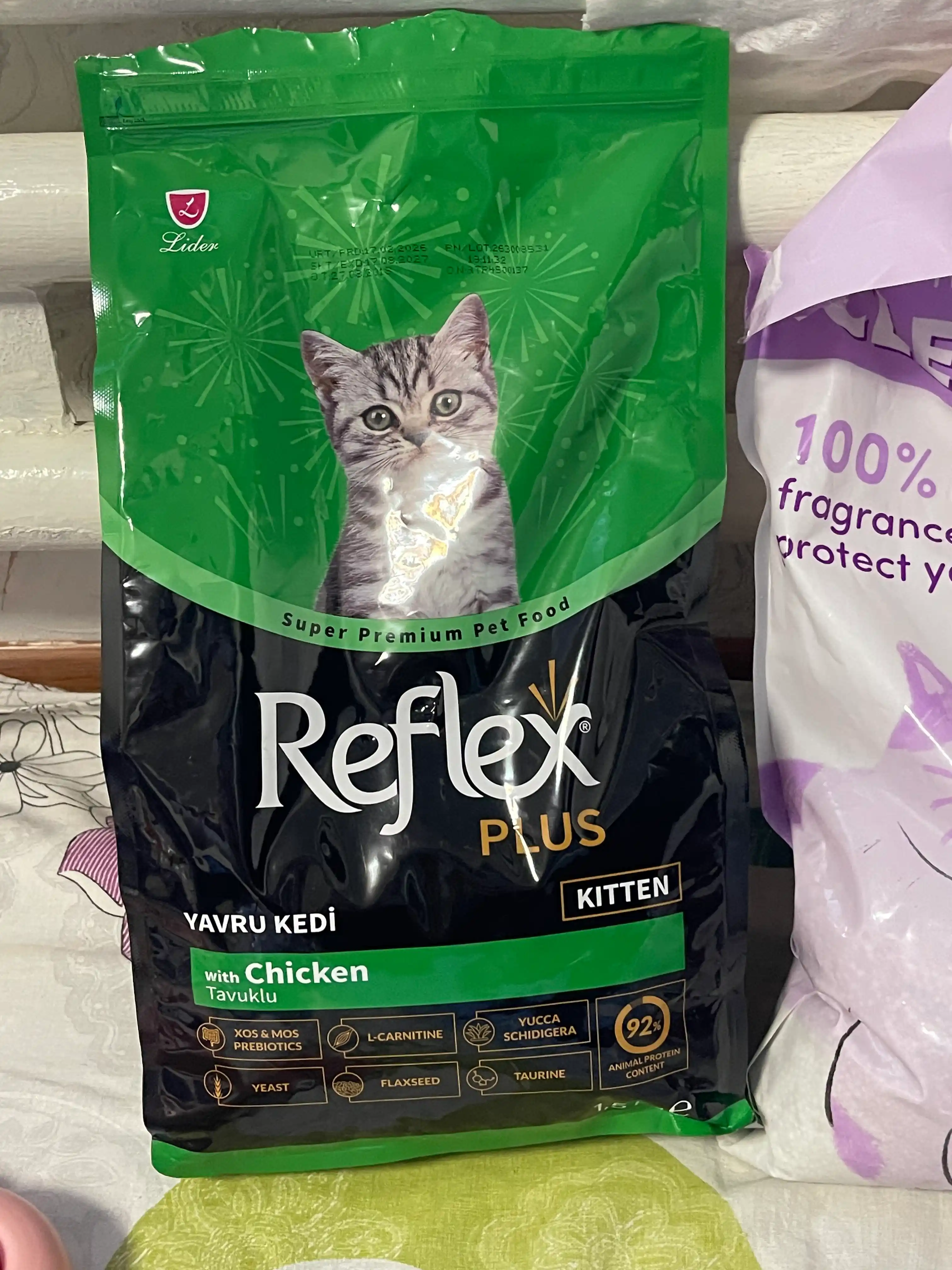 Reflex Plus Kitten Chicken mushukchalar uchun quruq ovqat, tovuq bilan, 1.5 kg