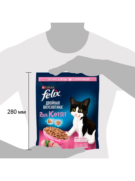 Felix mushukchalar uchun quruq ovqat, tovuq goshtli 600 gr