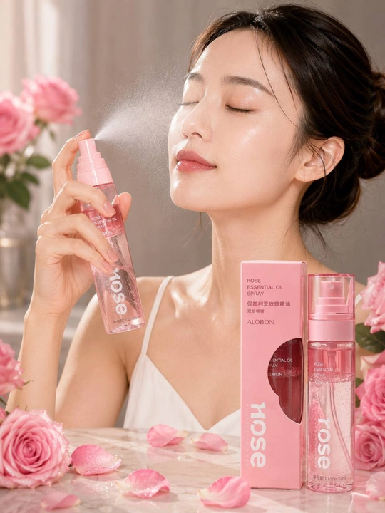 ALOBON Rose Essential Oil Spray 102 мл+22 мл увлажняющий мист спрей для лица с розой