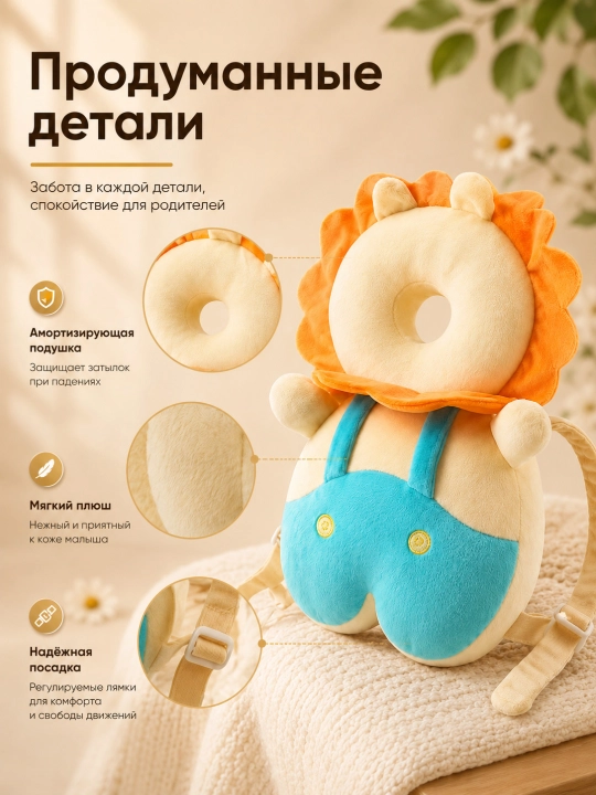 Защитная подушка-рюкзак для малыша, мягкая защита головы