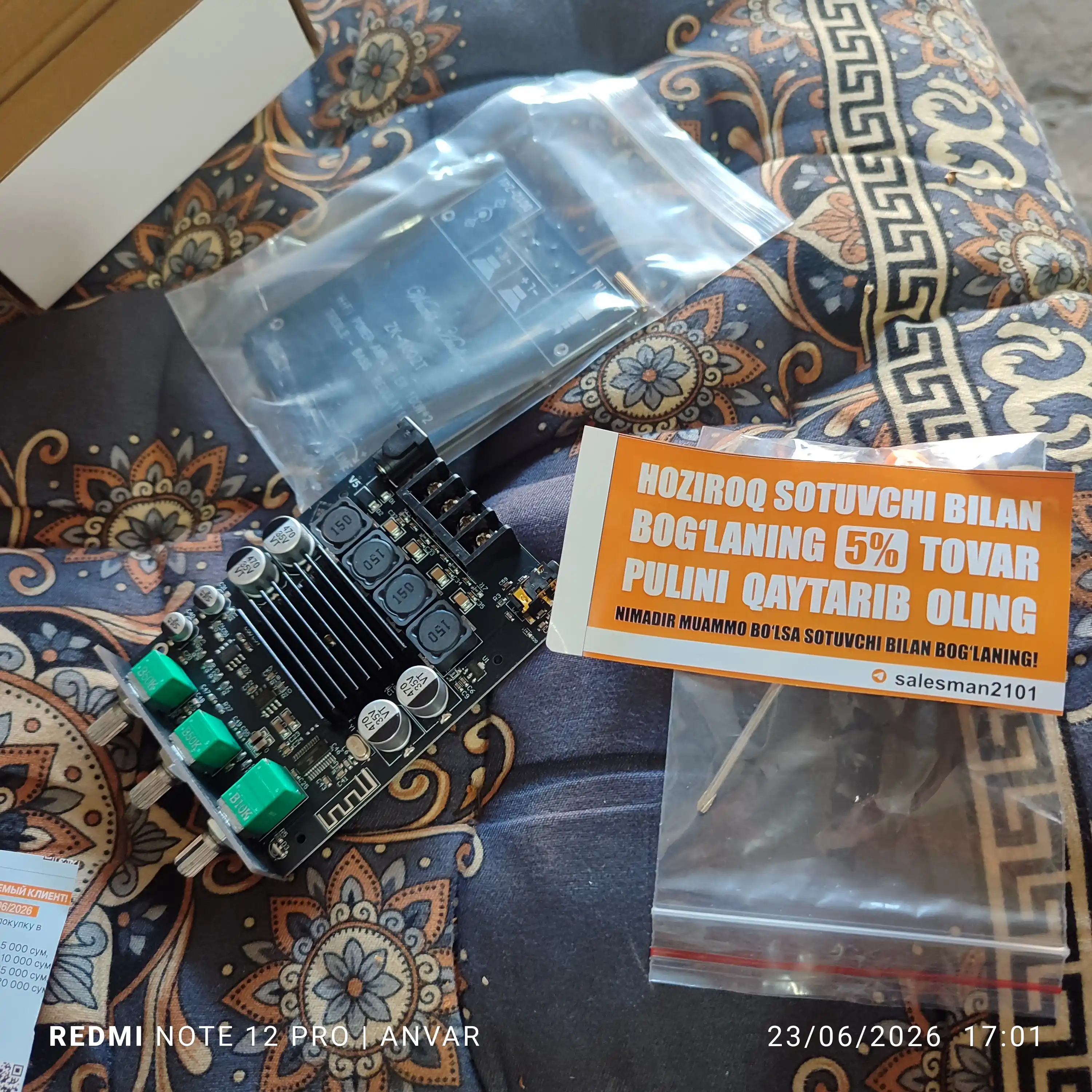 ZK-1002T 2 kanalli streo ovoz kuchaytirgich, 2×100 Vt