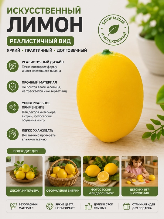 Sun'iy sabzavot va mevalar to'plami, bolgar apelsin, mandarin, olma, banan, limon - 