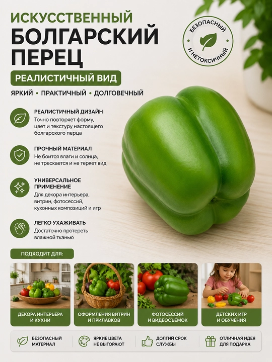 Sun'iy sabzavot va mevalar to'plami, bolgar apelsin, mandarin, olma, banan, limon - 