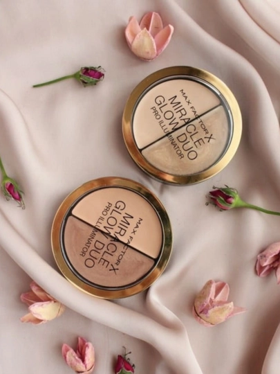 Max Factor Miracle Glow Duo kremli xaylayter, teri nur effekti
