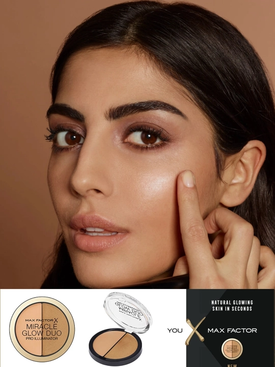 Max Factor Miracle Glow Duo kremli xaylayter, teri nur effekti