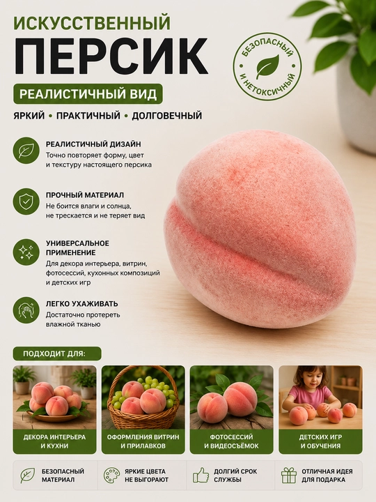 Sun'iy sabzavot va mevalar to'plami, bolgar apelsin, mandarin, olma, banan, limon - 