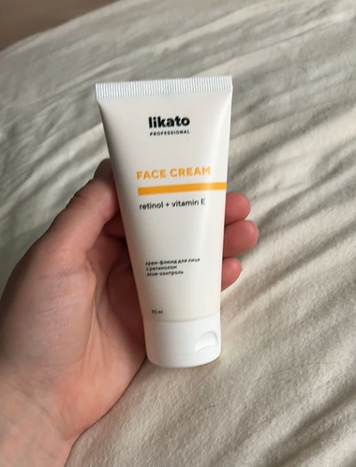Retinol akne nazorati bilan yuz kremi suyuqligi Likato, vitamin E, yuz terisi uchun, 50 ml