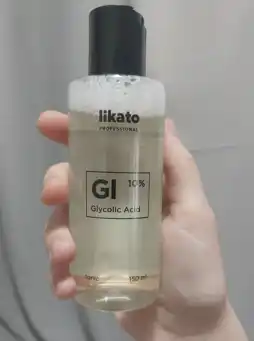 Yuz uchun tonik glikolik kislotali Likato, aloe vera bilan, terini tozalaydi, toner 150 ml
