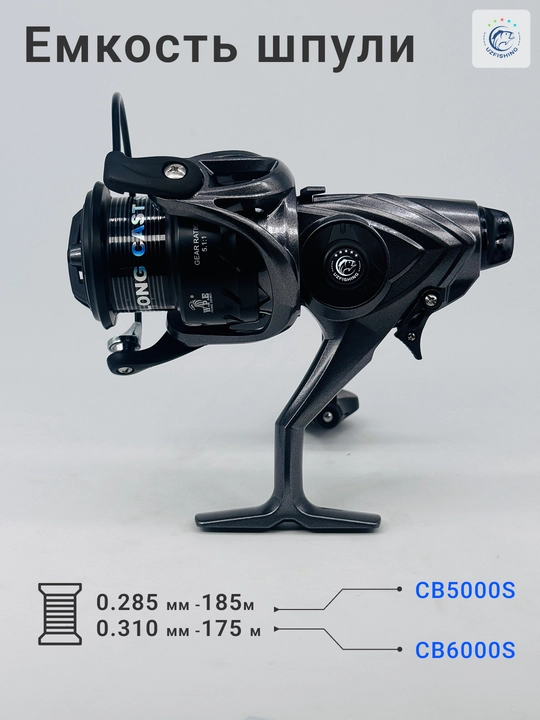 Katushka W.P.E CB5000S-6000S inertsiyasiz baliq ovlash g‘altagi,7+1, 5.1:1 uzatish nisbati