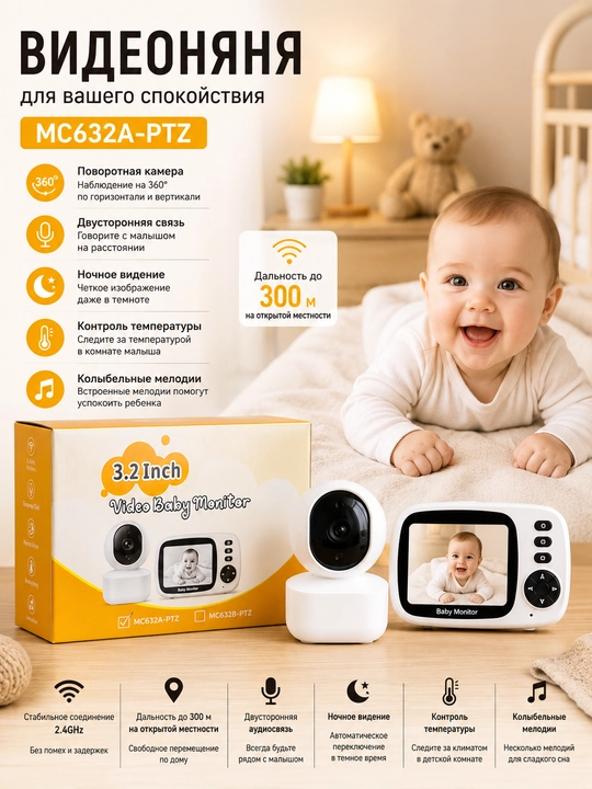 Video Baby Monitor — chaqalog'ingizni doimo nazorat qilish uchun qulay - 