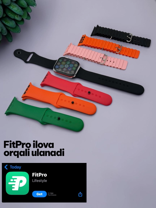 Умные часы, 1+1, 2 Smart Watch 8 и 8 ultra, 11 ремешков и чехол в комплекте