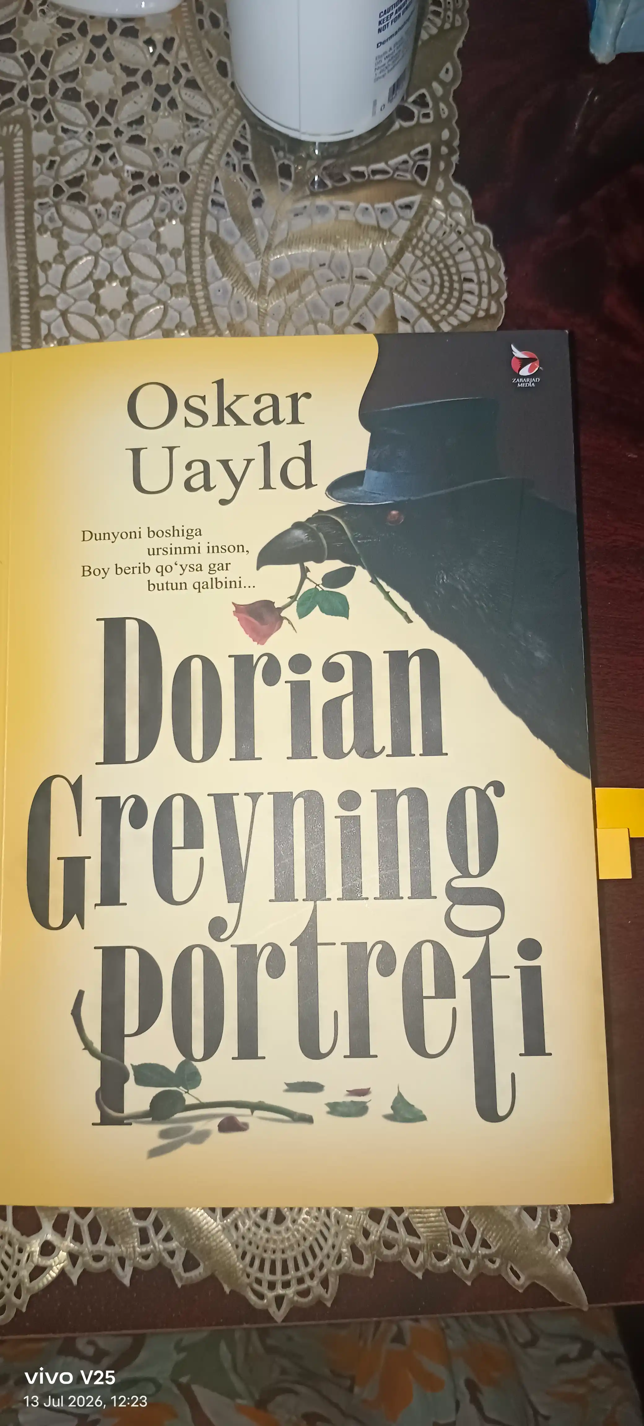 Дориан Грейнинг портрети, Оскар Уайлд, роман, адабиёт, Озод Шарафиддинов