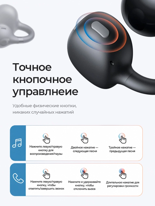 Simsiz quloqchinlar Baseus Bass BC1 Open Ear, TWS, mikrofonli