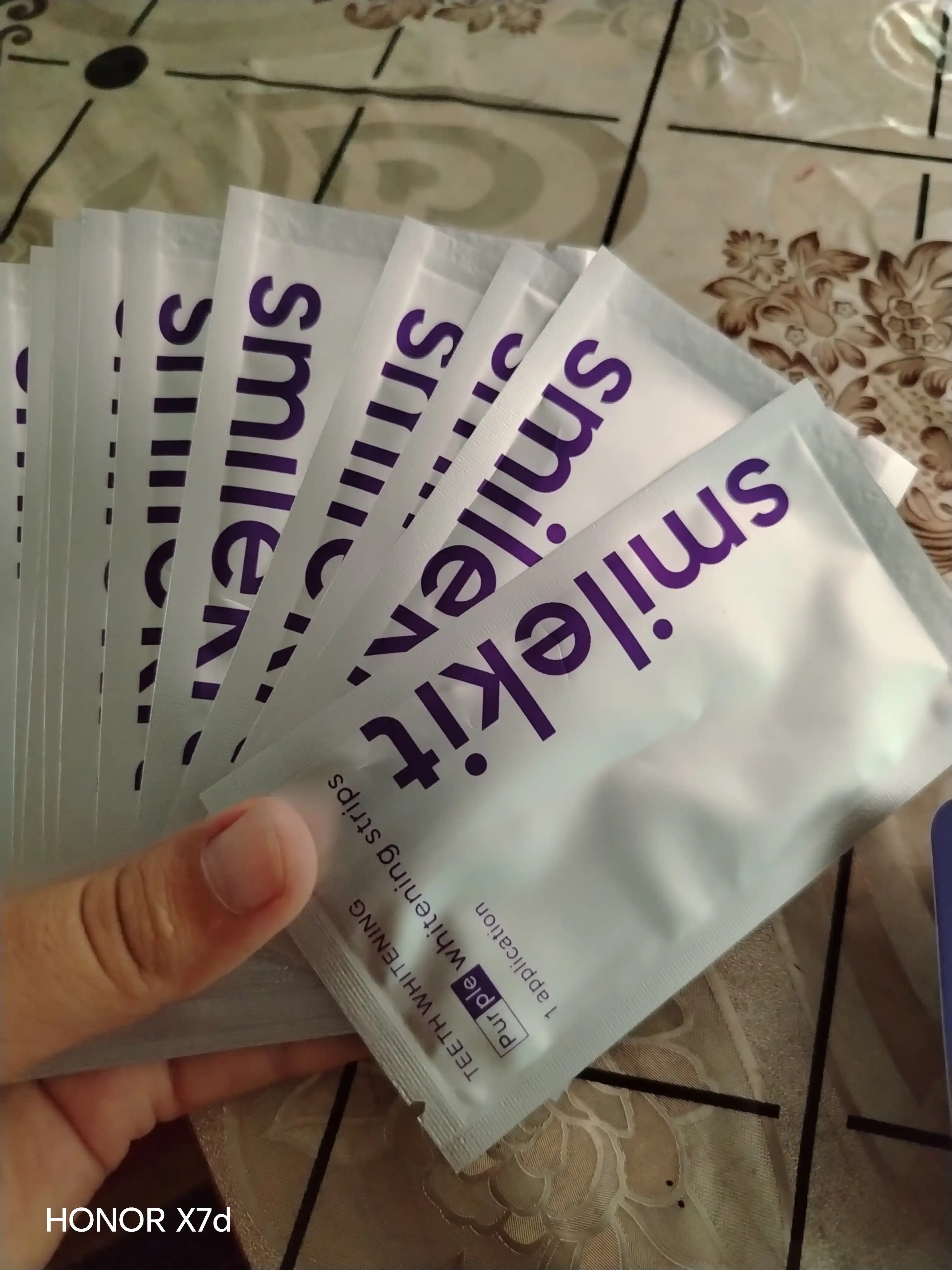 Smilekit Purple Whitening Strips полоски для отбеливания зубов, 30 минут