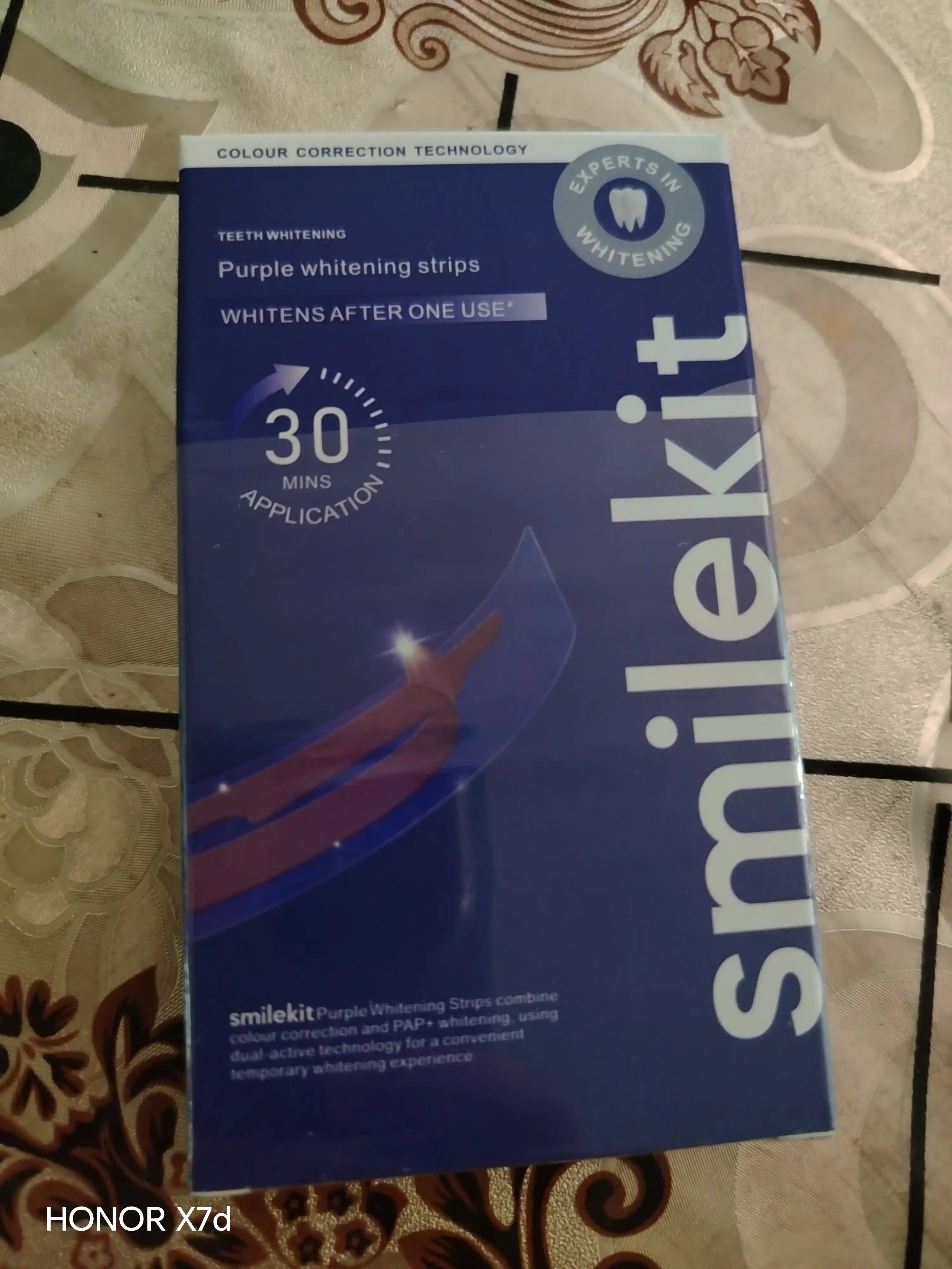 Smilekit Purple Whitening Strips полоски для отбеливания зубов, 30 минут