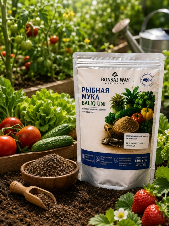 Рыбная мука Bonsai Way Organic натуральное органическое удобрение