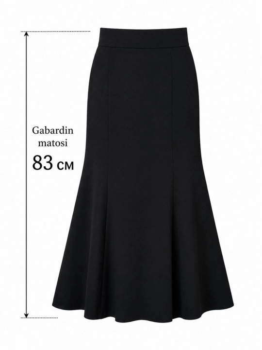 Klassik gabardin yubka, qizlar uchun maktab va o‘qish uchun yubka