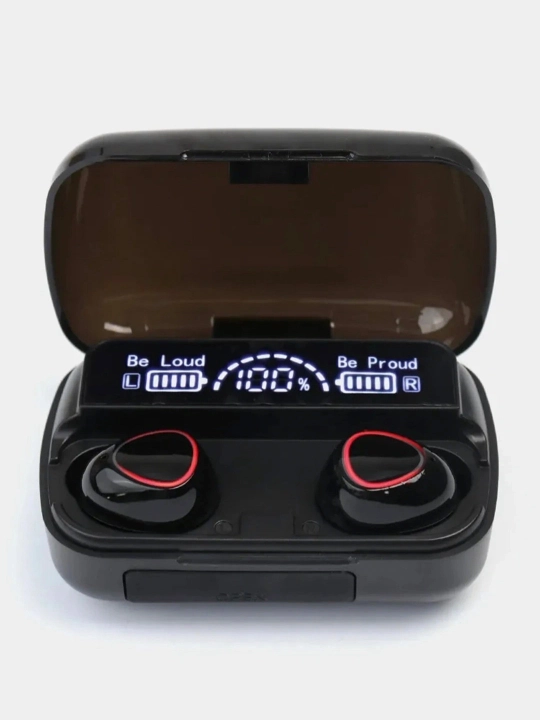 Simsiz Bluetooth quloqchinlar M10, 2000 mA/soat Power bank bilan
