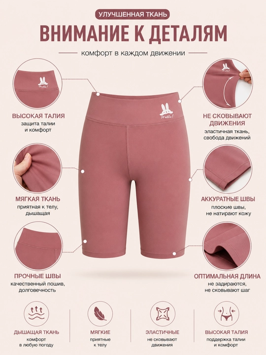 Спортивные легинсы и велосипедки для девочек