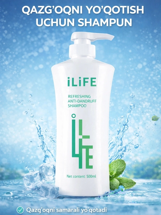 Silliq va itoatkor sochlar uchun namlovchi, qaizg'oqqa qarshi shampun, Greenleaf, 500 ml - 