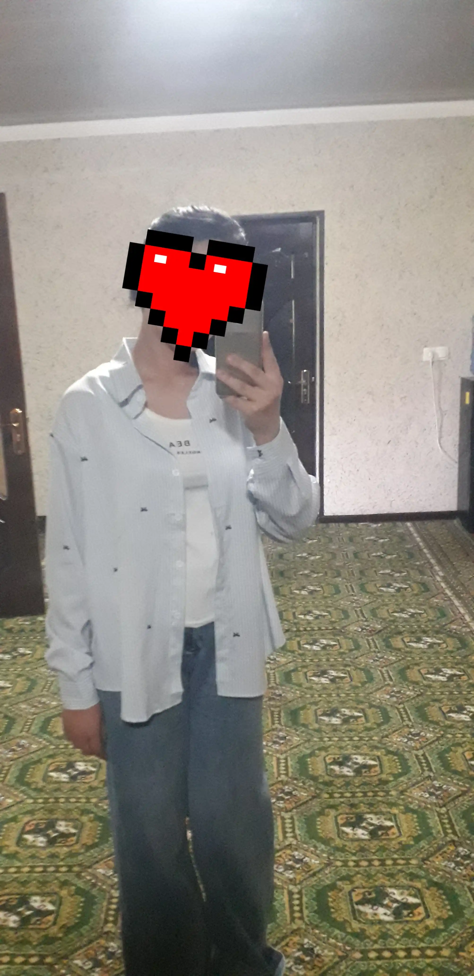 Женская клетчатая рубашка oversize