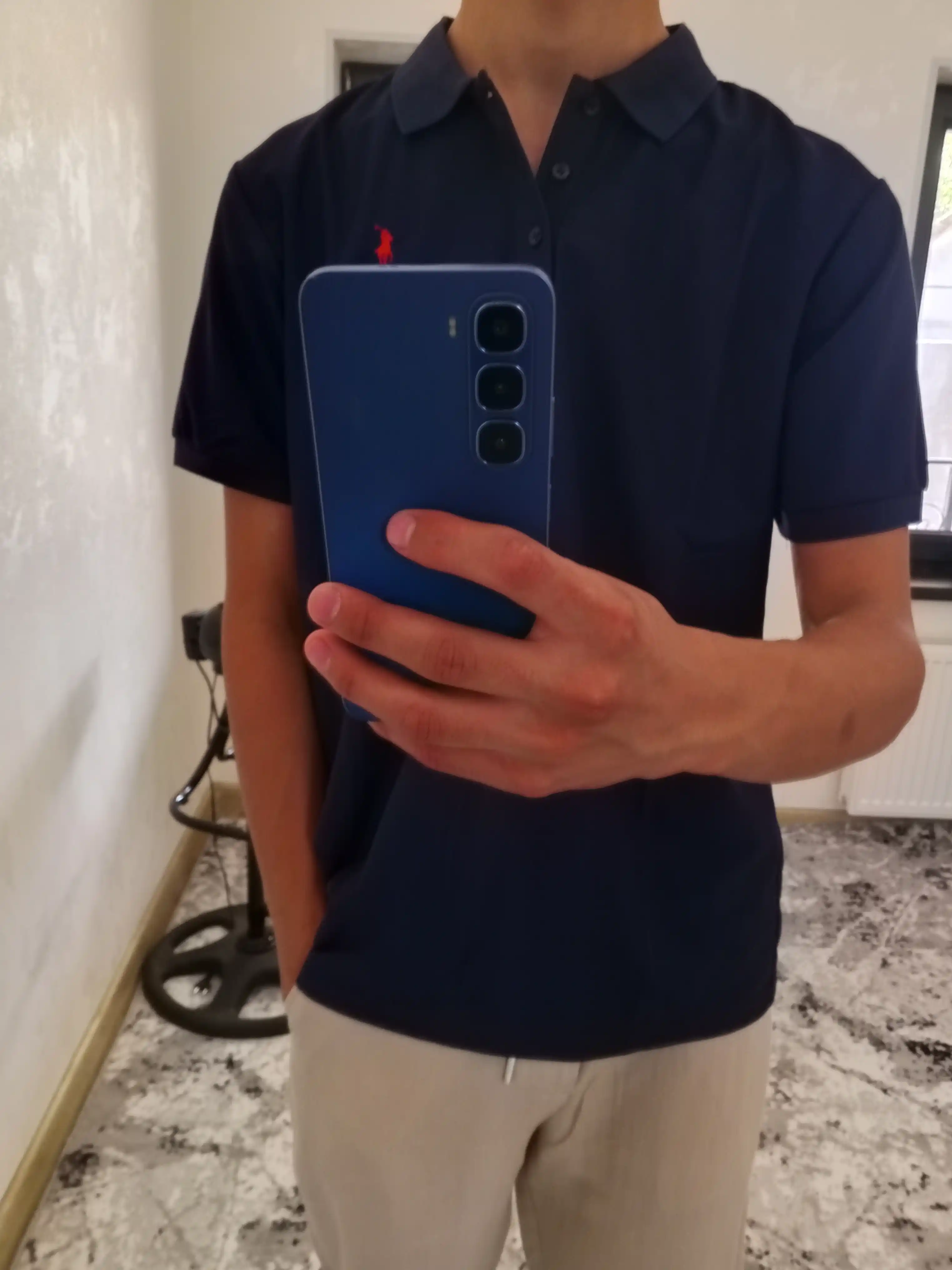 Polo Ralph Lauren klassik erkaklar polo futbolkasi (100% premium paxta)