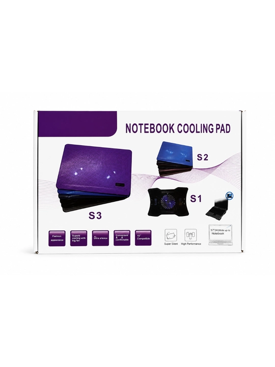 S1/S2/S3 Notebook Cooling Pad – 9–17" Noutbuklar Uchun USB Sovutish Stendi