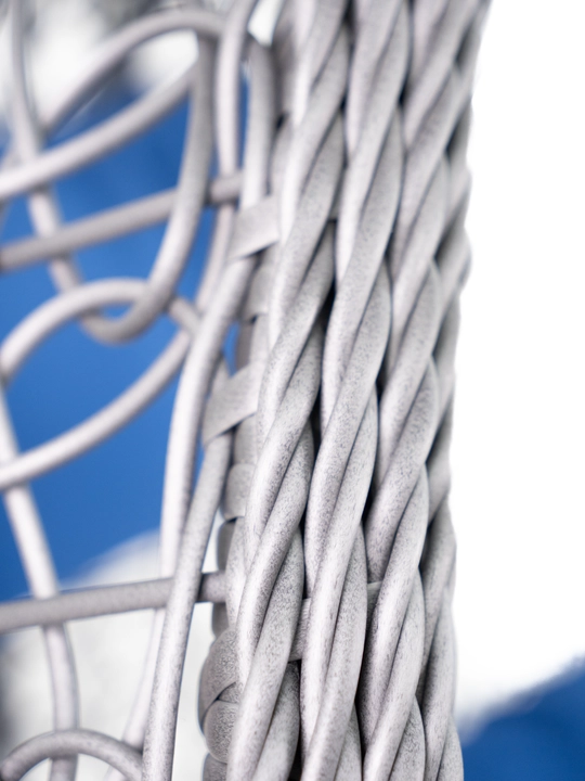 Osma kokon kreslo AIKO Sary, yostiqli arg‘imchoq, dala hovli, bog‘, balkon va uy uchun