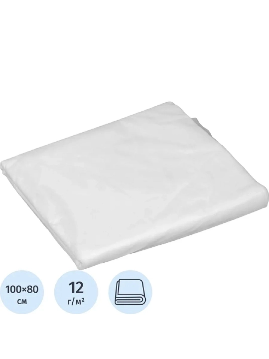 SMS varaqalari, standart dizaynda 12 g/m2, 100x80 sm, oq, 50 dona/pak - 