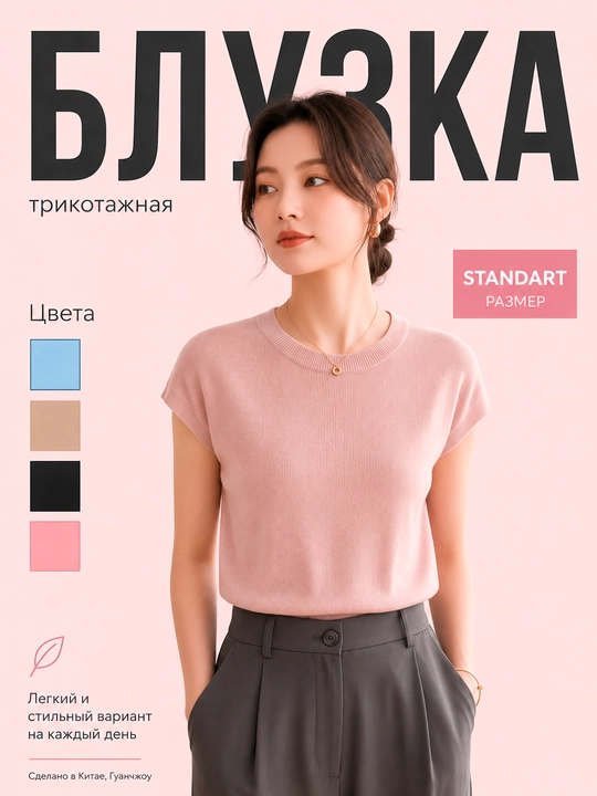 Блузка женская, летняя, с коротким рукавом, белая, Кофточки женские - 