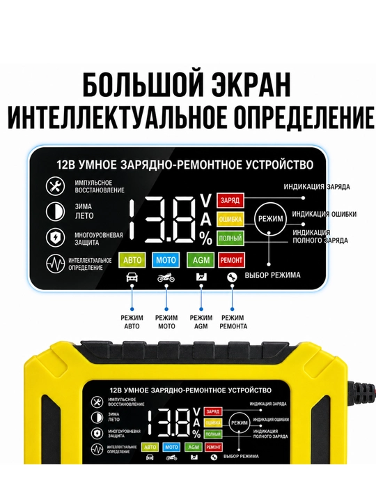 Быстро зарядное устройство  6 ампер, 12 вольтов для аккумуляторов автомобиль
