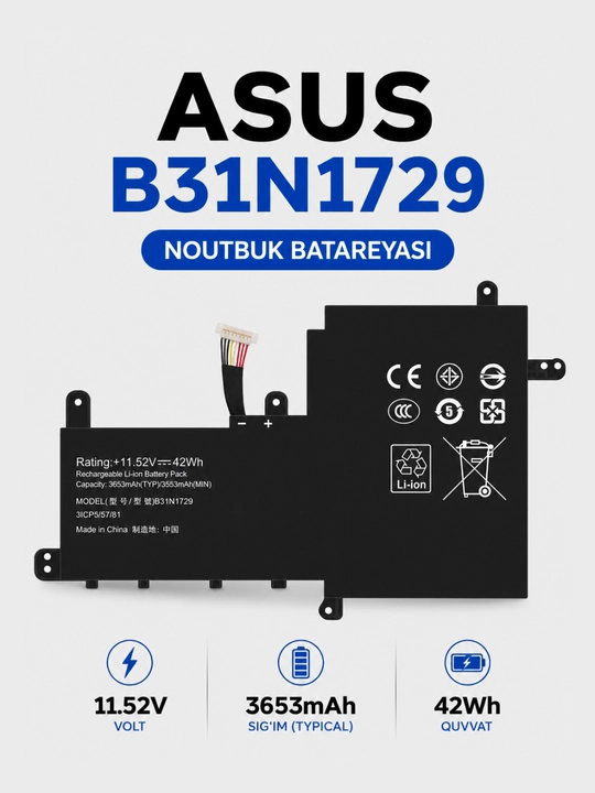 ASUS VivoBook uchun noutbuk batareyasi, 11.52V - 