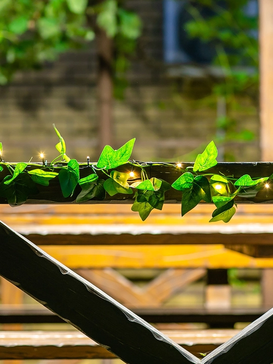 Quyosh batareyali LED liana girlyanda, 7 m