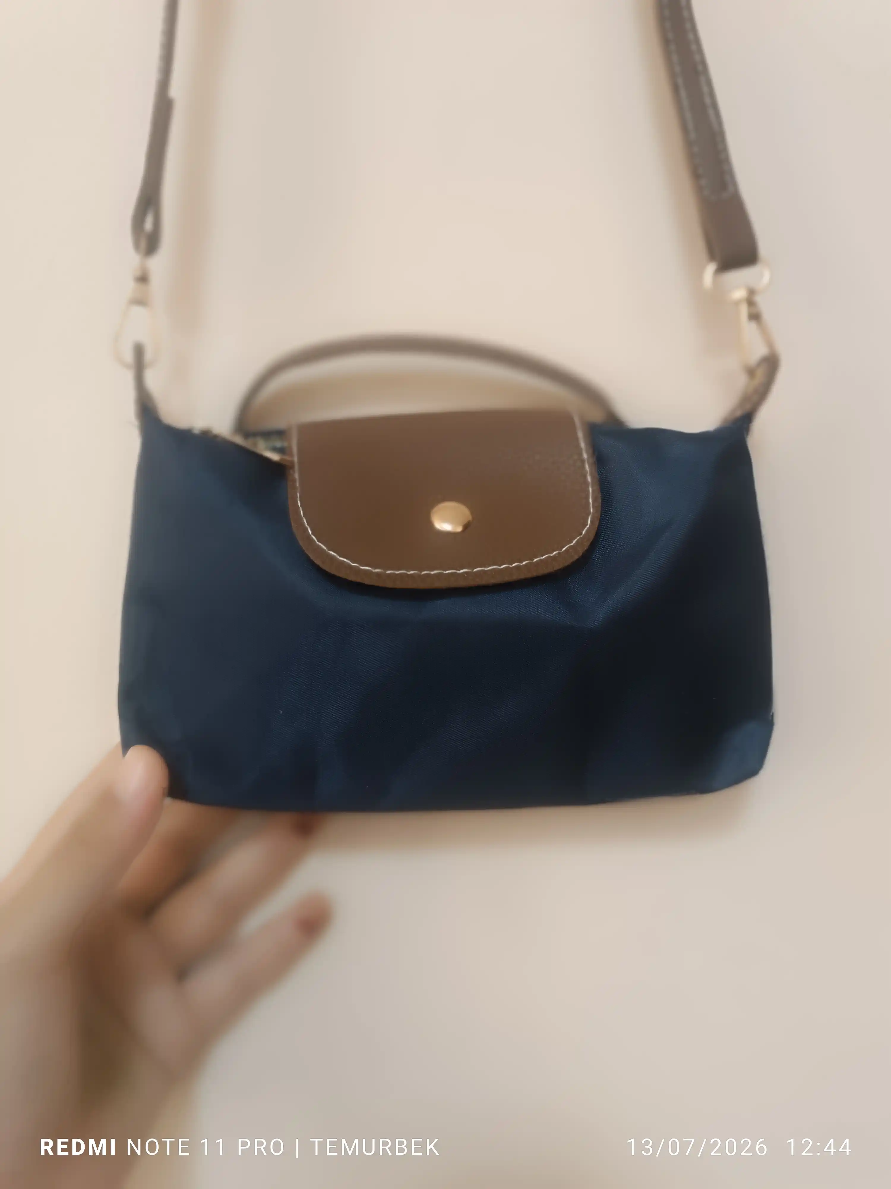 Mini Longchamp uslubidagi ayollar sumkasi, ixcham krossbodi va kosmetika sumkachasi