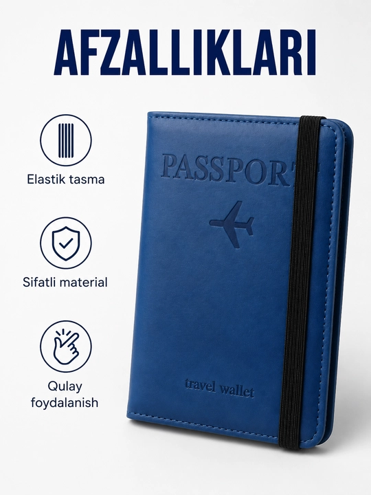 Zamonaviy sayohat hamyoni  - pasport va kartalar uchun - 
