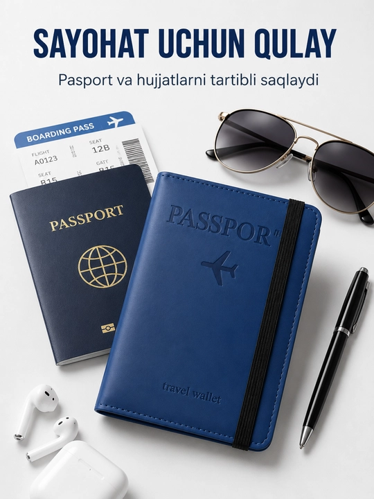 Zamonaviy sayohat hamyoni  - pasport va kartalar uchun